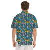 Camping Animal Print Pattern Men's Short Sleeve Shirts-grizzshop