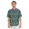 Camping Animal Print Pattern Men's Short Sleeve Shirts-grizzshop