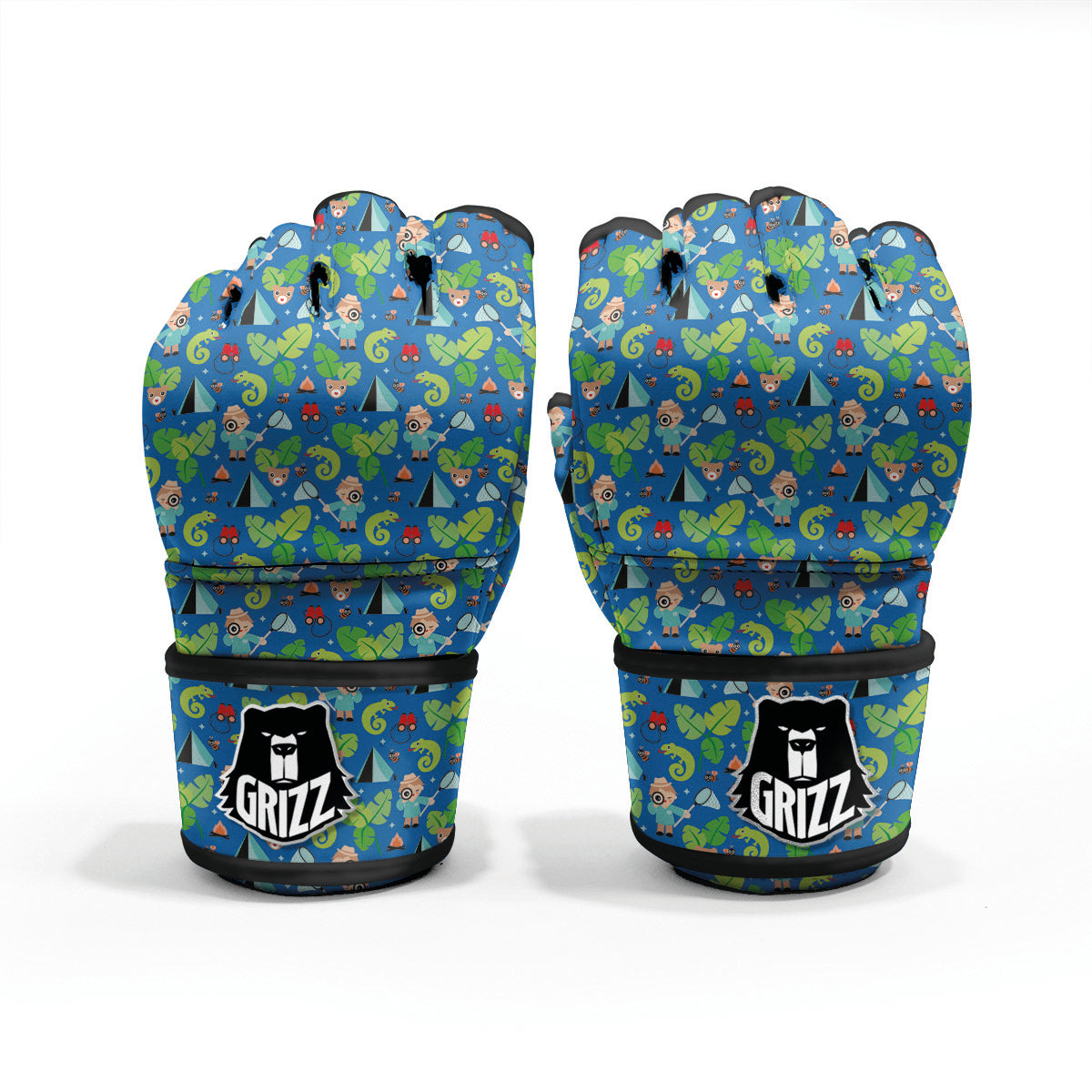 Camping Cute Print Pattern MMA Gloves-grizzshop