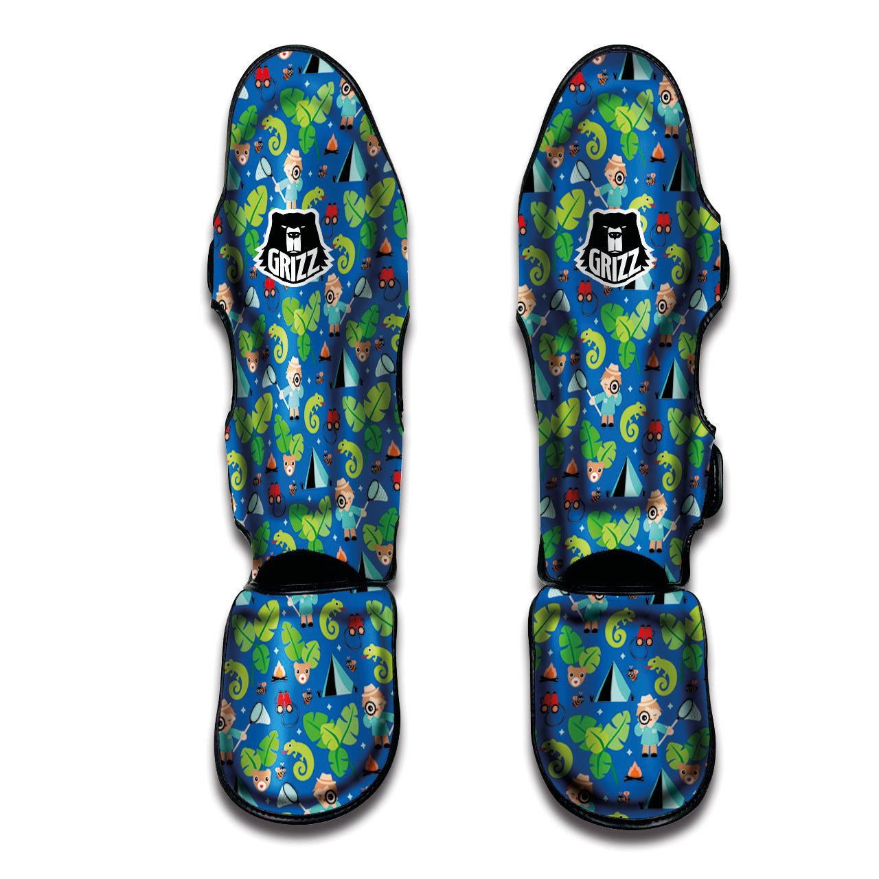 Camping Cute Print Pattern Muay Thai Shin Guards-grizzshop