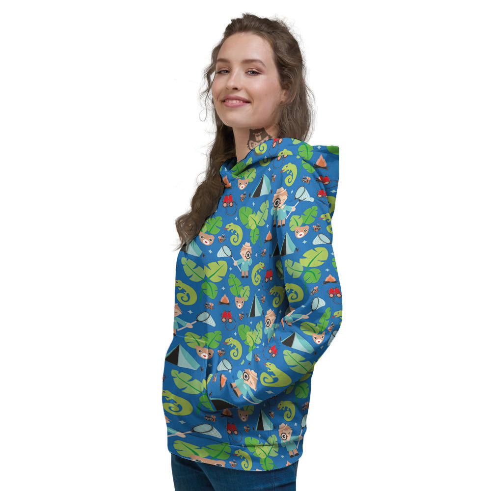 Camping Cute Print Pattern Women's Hoodie-grizzshop