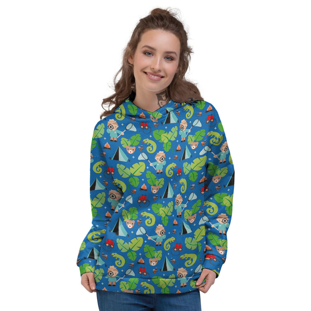 Camping Cute Print Pattern Women's Hoodie-grizzshop