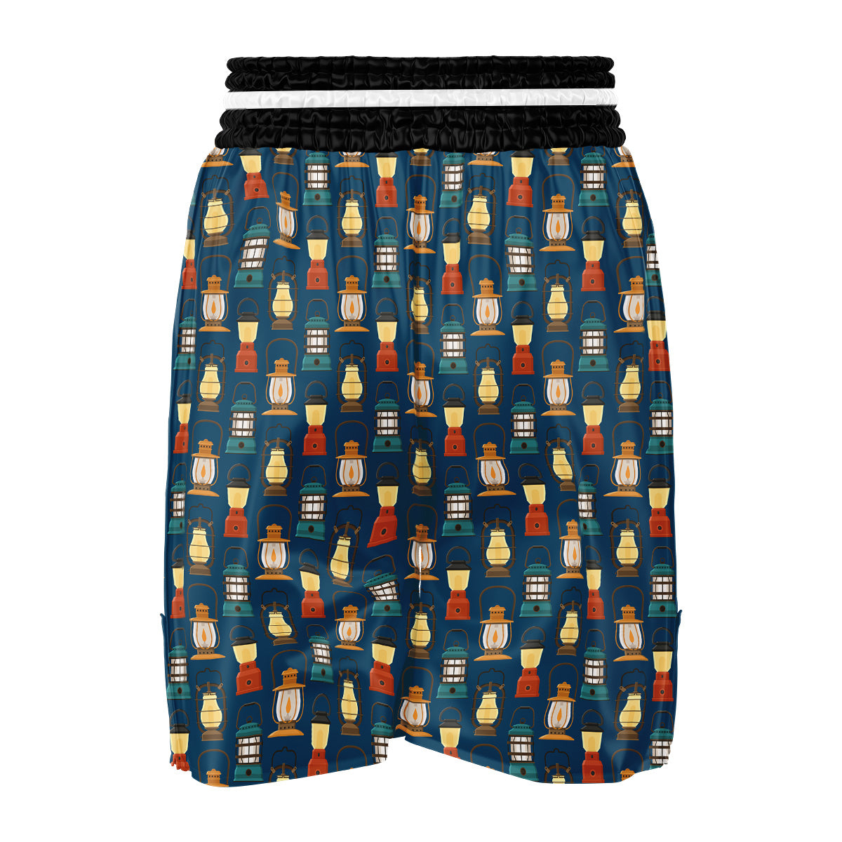 Camping Lantern Vintage Print Pattern Boxing Shorts-grizzshop
