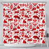 Canada Love Pattern Print Bathroom Shower Curtain-grizzshop