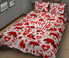 Canada Love Pattern Print Bed Set Quilt-grizzshop