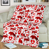 Canada Love Pattern Print Blanket-grizzshop