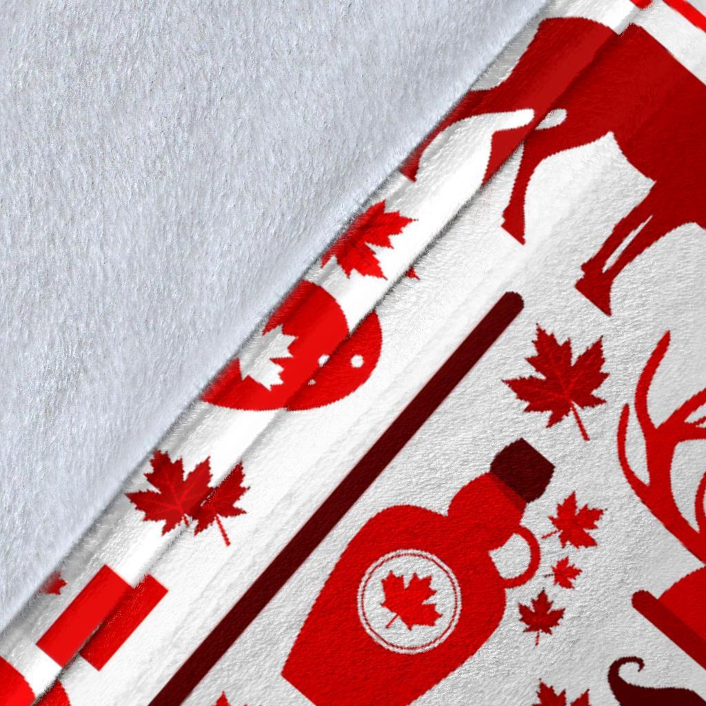 Canada Love Pattern Print Blanket-grizzshop