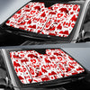 Canada Love Pattern Print Car Sun Shade-grizzshop