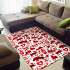 Canada Love Pattern Print Floor Mat-grizzshop