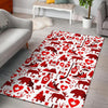 Canada Love Pattern Print Floor Mat-grizzshop