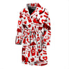 Canada Love Pattern Print Men Long Robe-grizzshop