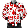 Canada Love Pattern Print Men's Bomber Jacket-grizzshop