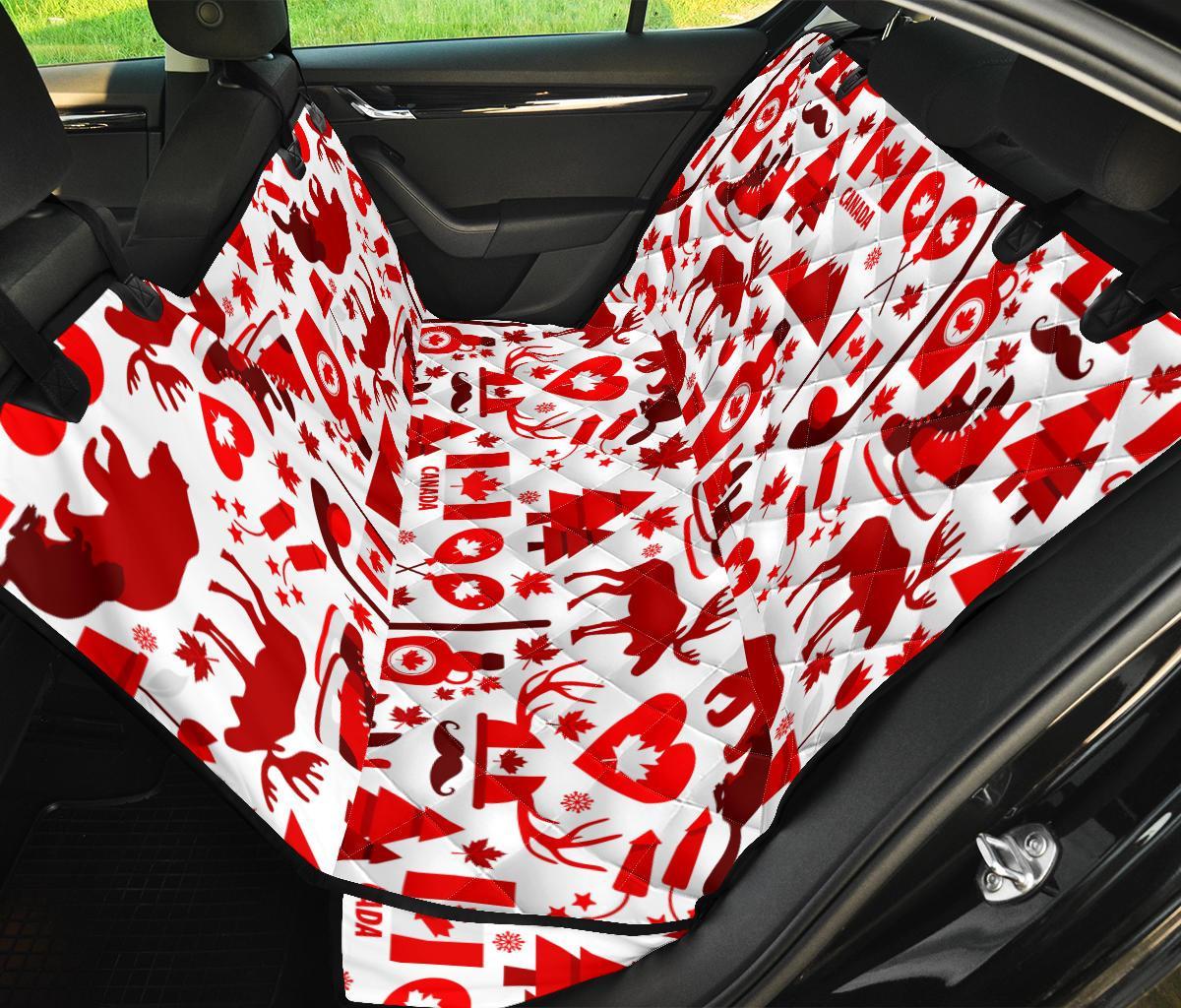 Canada Love Pattern Print Pet Car Seat Cover-grizzshop