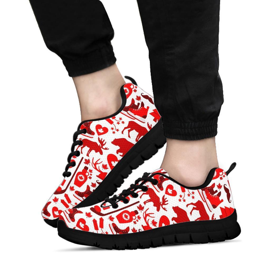 Canada Love Pattern Print Sneaker Shoes For Men Women-grizzshop