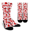 Canada Love Pattern Print Unisex Crew Socks-grizzshop