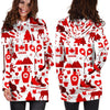 Canada Love Pattern Print Women Hoodie Dress-grizzshop