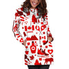 Canada Love Pattern Print Women Hoodie Dress-grizzshop