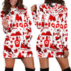 Canada Love Pattern Print Women Hoodie Dress-grizzshop