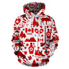 Canada Love Pattern Print Women Men Pullover Hoodie-grizzshop