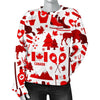 Canada Love Pattern Print Women's Sweatshirt-grizzshop