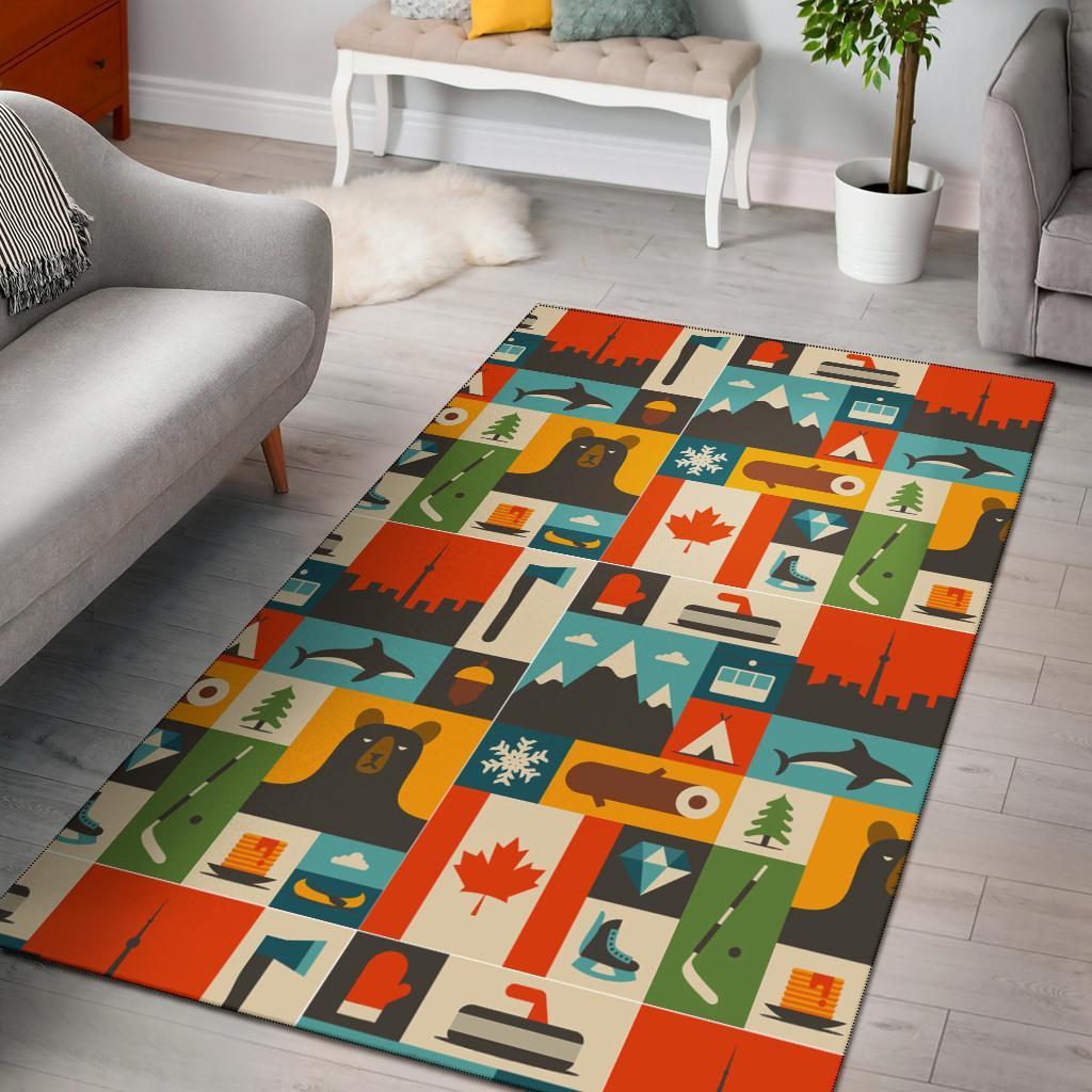 Canada Pattern Print Floor Mat-grizzshop