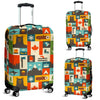 Canada Pattern Print Luggage Cover Protector-grizzshop