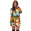 Canada Pattern Print Women Hoodie Dress-grizzshop