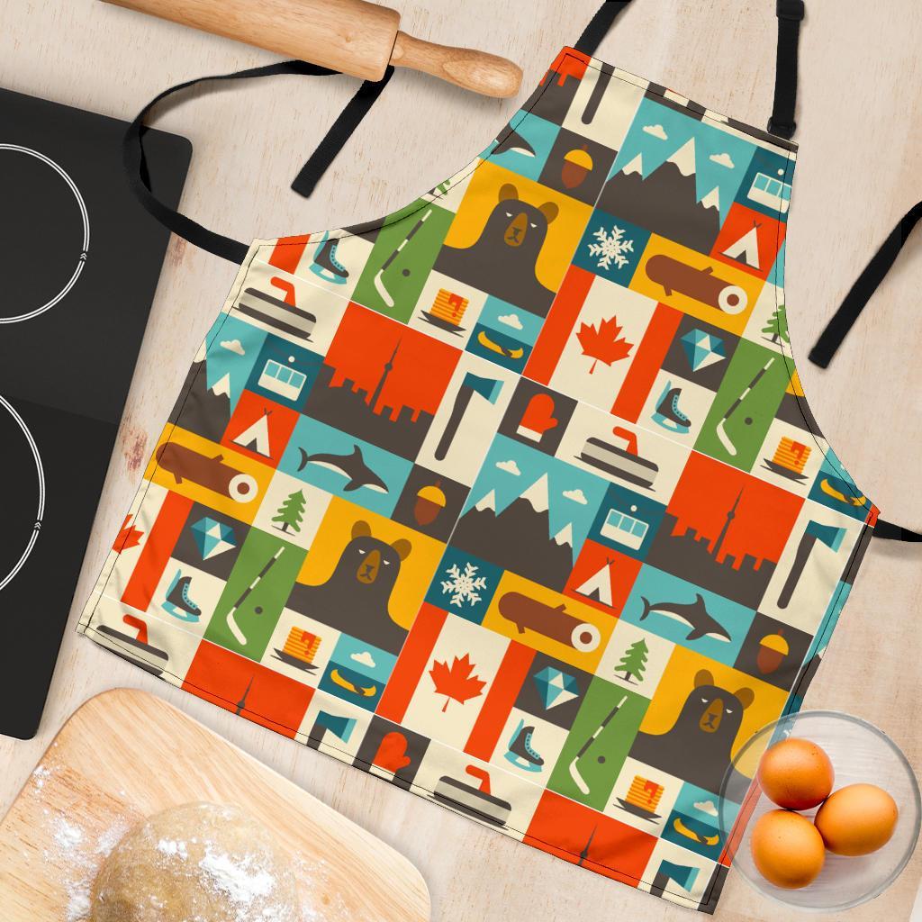 Canada Pattern Print Women's Apron-grizzshop