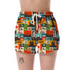 Canada Pattern Print Women's Shorts-grizzshop