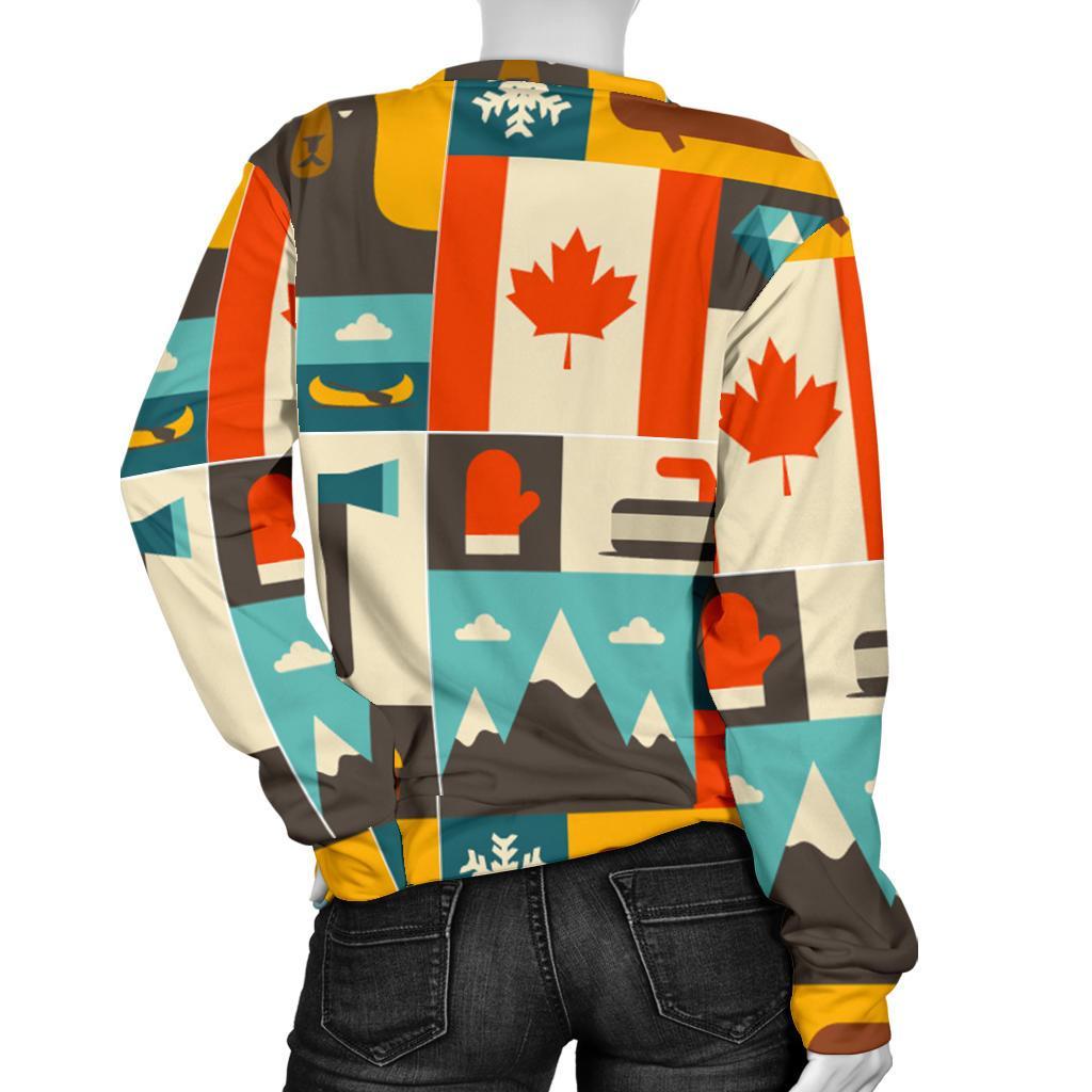 Canada Pattern Print Women's Sweatshirt-grizzshop