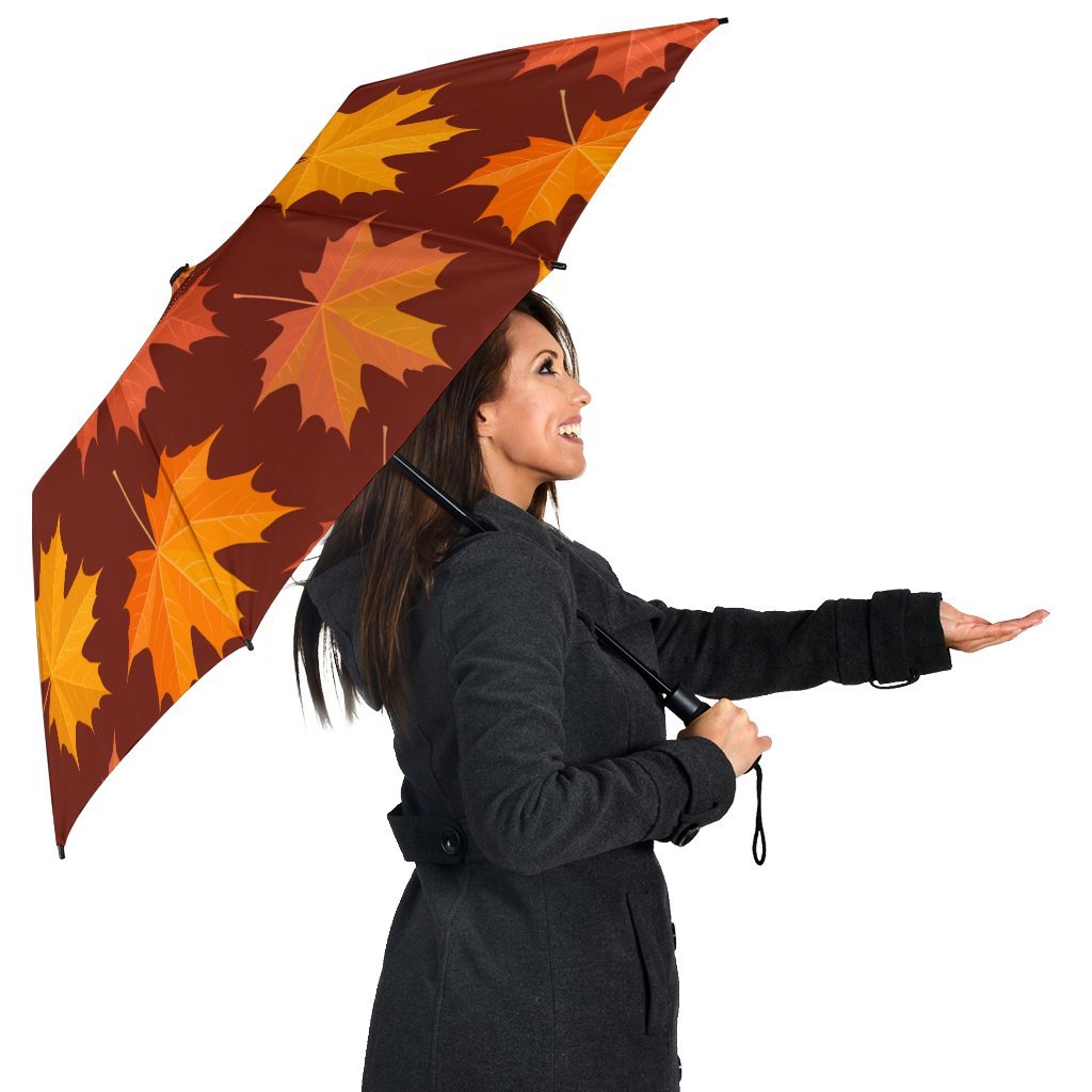 Canada Print Pattern Automatic Foldable Umbrella-grizzshop