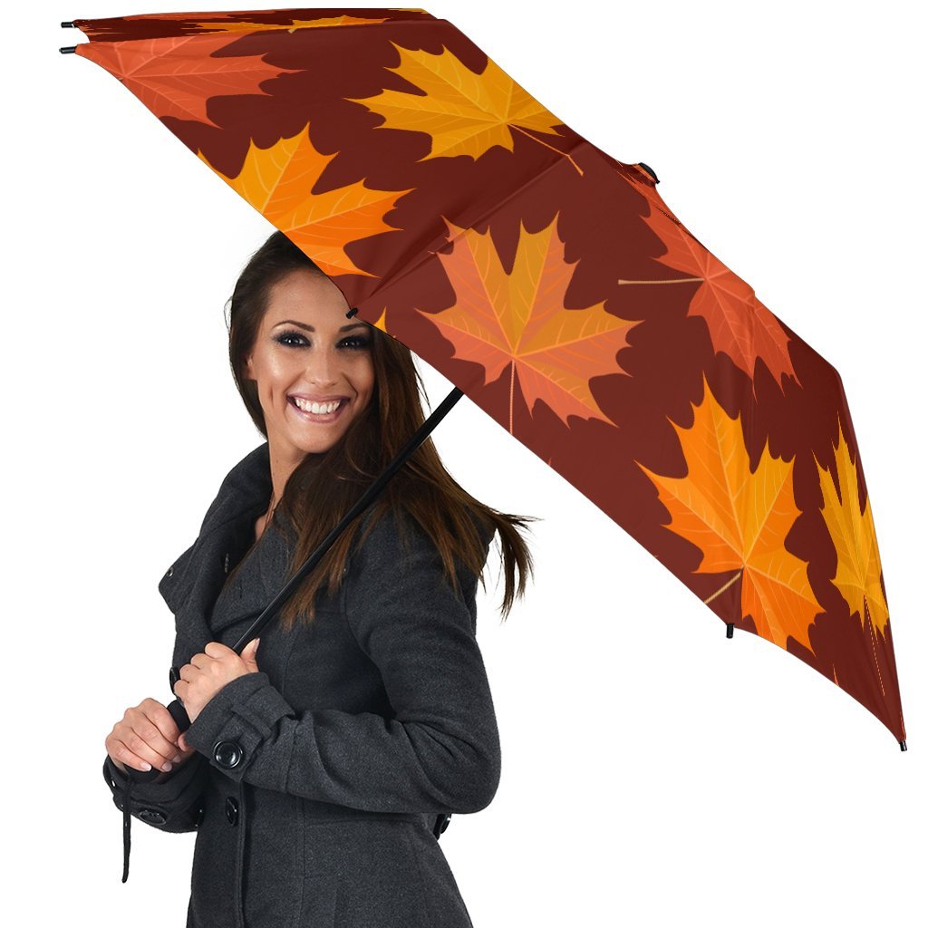 Canada Print Pattern Automatic Foldable Umbrella-grizzshop