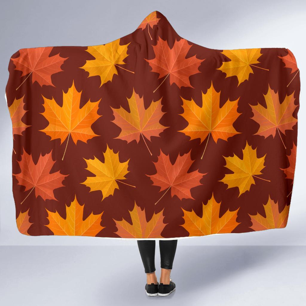 Canada Print Pattern Hooded Blanket-grizzshop