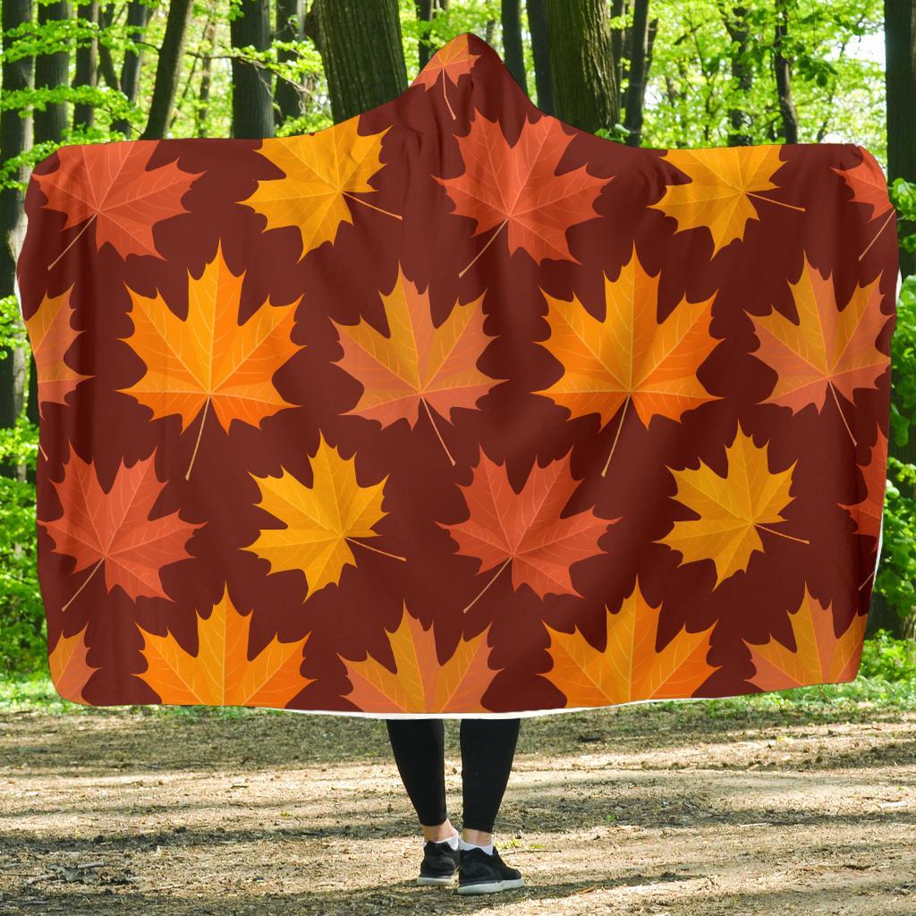 Canada Print Pattern Hooded Blanket-grizzshop