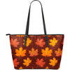 Canada Print Pattern Leather Tote Bag-grizzshop