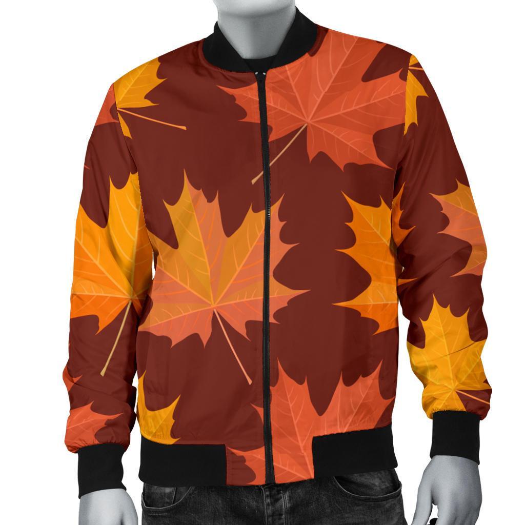 Canada Print Pattern Men's Bomber Jacket-grizzshop