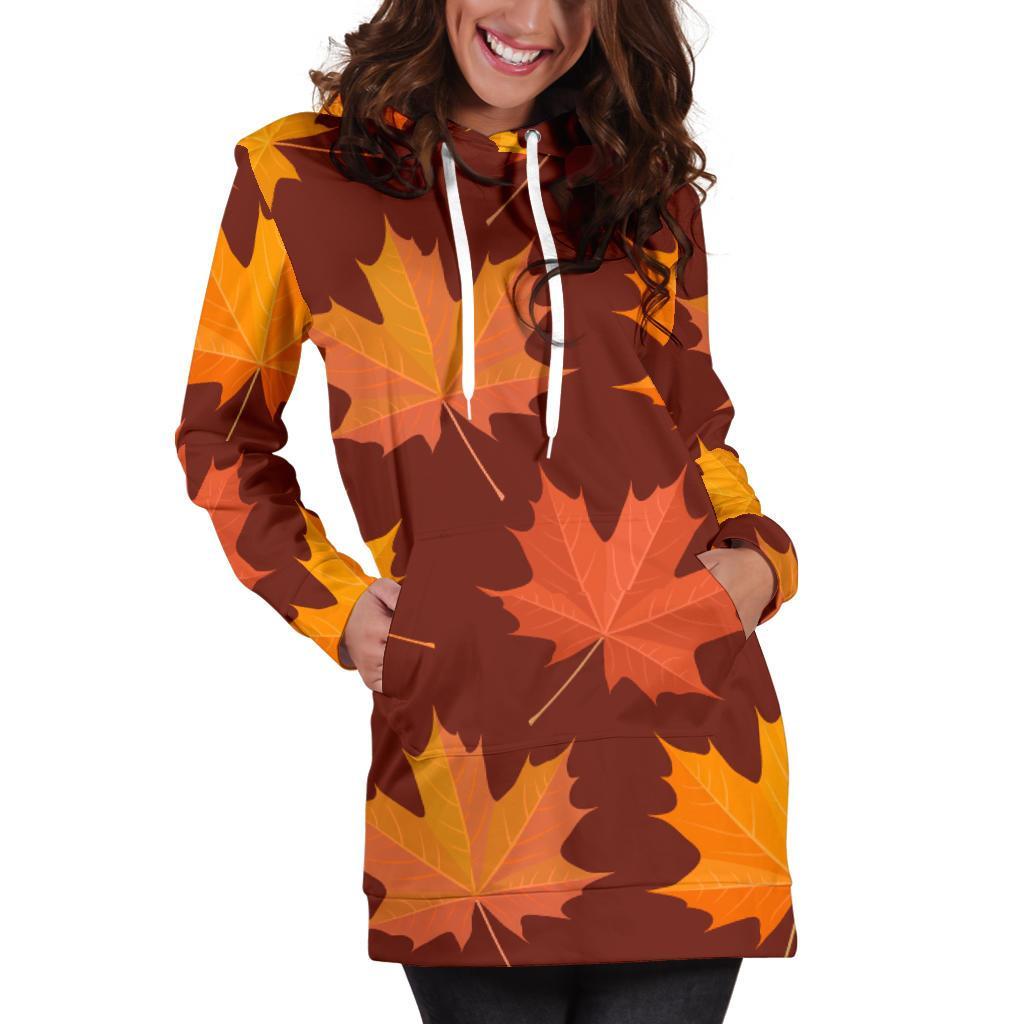 Canada Print Pattern Women Hoodie Dress-grizzshop