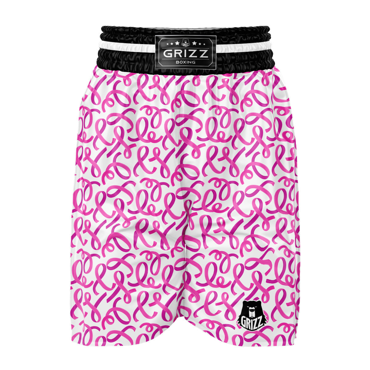 Cancer Awareness Print Pattern Boxing Shorts-grizzshop
