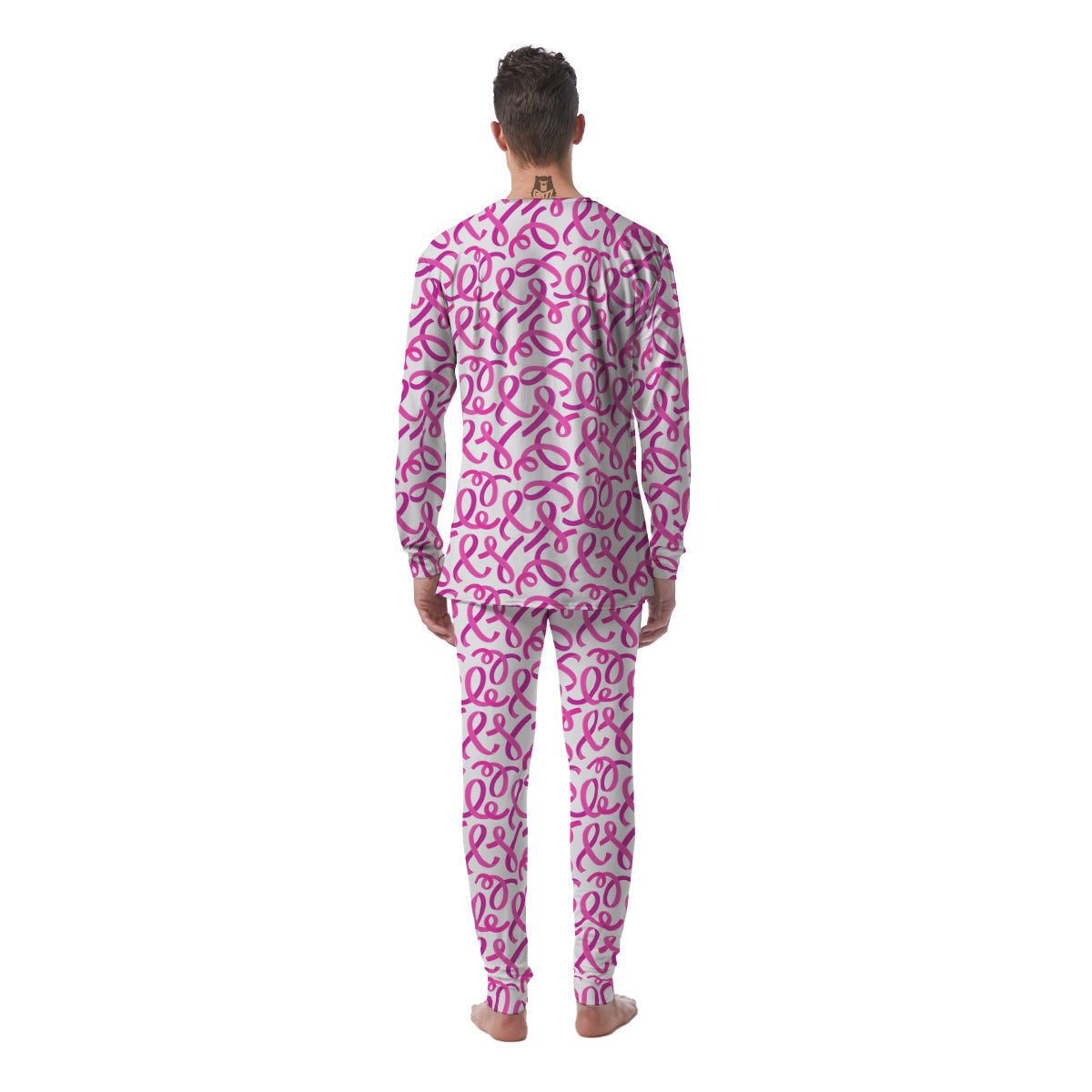 Cancer Awareness Print Pattern Men's Pajamas-grizzshop