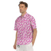 Cancer Awareness Print Pattern Men's Short Sleeve Shirts-grizzshop