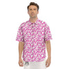 Cancer Awareness Print Pattern Men's Short Sleeve Shirts-grizzshop