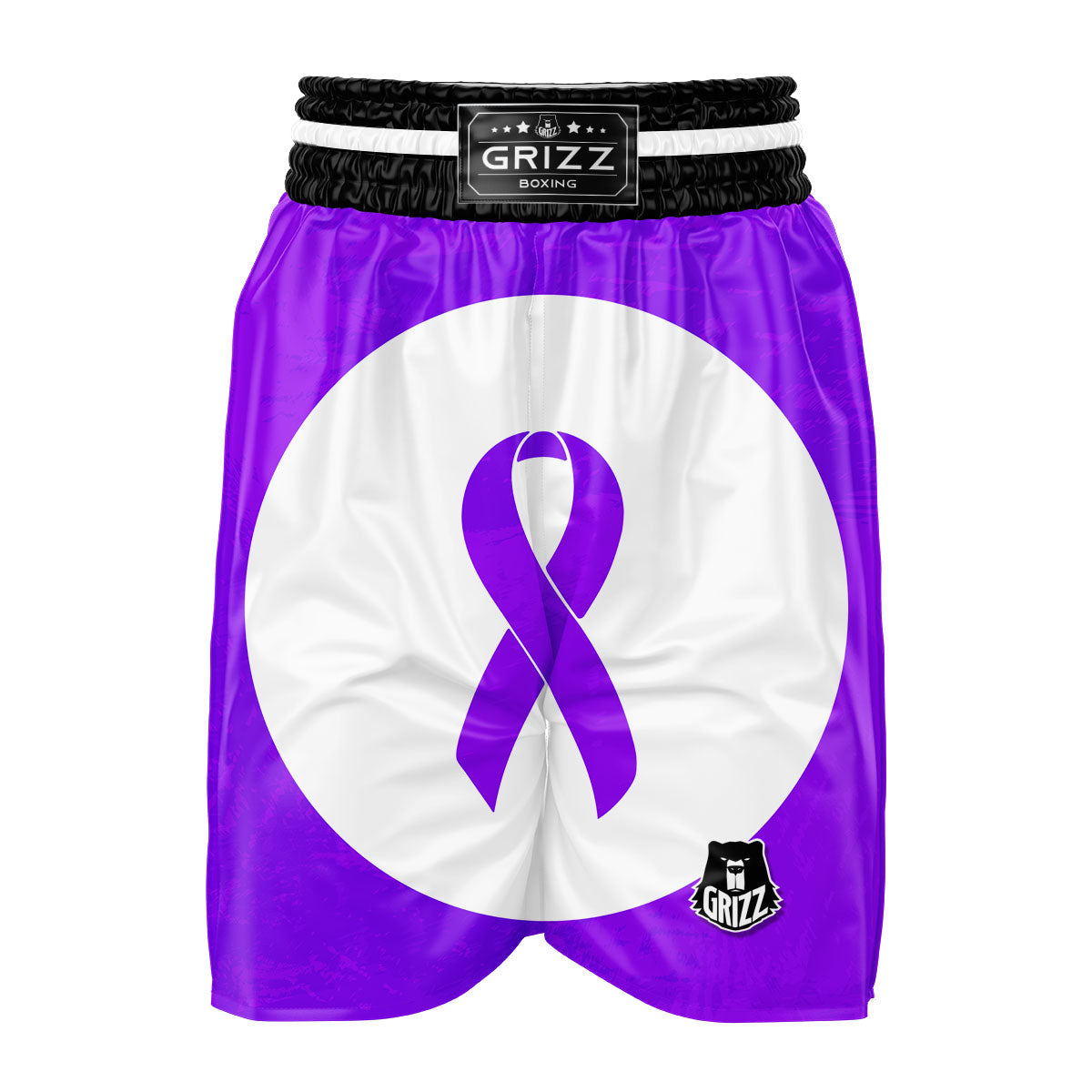 Cancer Awareness Ribbon Purple Print Boxing Shorts-grizzshop
