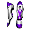 Cancer Awareness Ribbon Purple Print Muay Thai Shin Guards-grizzshop