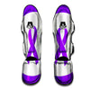 Cancer Awareness Ribbon Purple Print Muay Thai Shin Guards-grizzshop