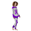 Cancer Awareness Ribbon Purple Print Women's Pajamas-grizzshop