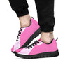 Cancer Breast Little Ribbon Print Black Sneaker-grizzshop