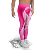 Cancer Breast Little Ribbon Print Men's Leggings-grizzshop