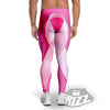 Cancer Breast Little Ribbon Print Men's Leggings-grizzshop