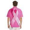 Cancer Breast Little Ribbon Print Men's Short Sleeve Shirts-grizzshop