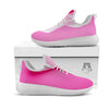 Cancer Breast Little Ribbon Print White Athletic Shoes-grizzshop